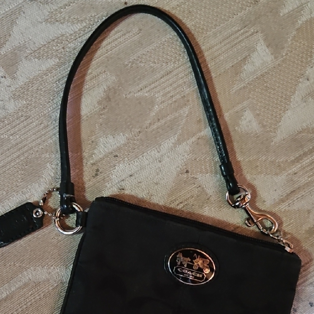Coach Black Clutch with Wristlet and Timeless Design